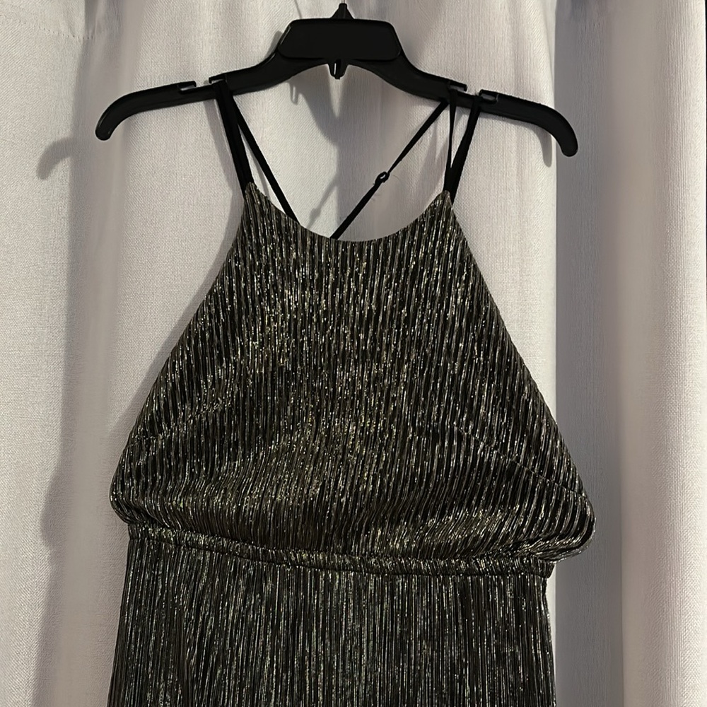 Shimmering Black and silver Strappy Dress